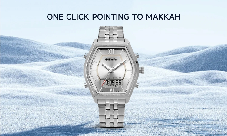 Azan Wrist Watch Compass | Muslim Watch Auto Qibla Direction Compass Water Proof W604 1 azan wrist watch