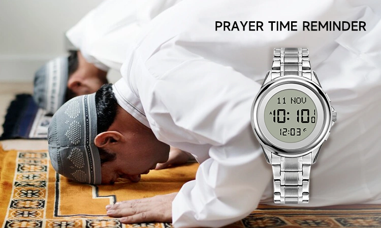 Azan Wrist Watch Compass | Muslim Watch Auto Qibla Direction Water Proof W616 5 W616 qibla watch 3