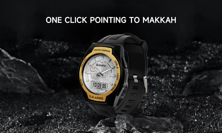 Azan Wrist Watch For Muslim | Qibla Watch Worldwide Prayer Times W323 1 azan watch W323